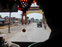 Inside bus arriving into Lumbini