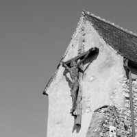Cross on Castle - Romania