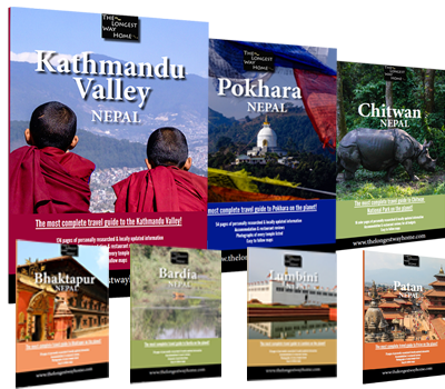 Collection of Nepal guidebooks