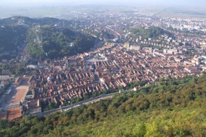 Brasov, Romania from above (click to enlarge)