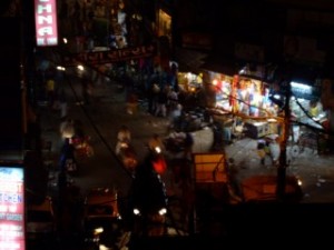 Main bazzar at night, Delhi, India Main bazzar at night, Delhi, India