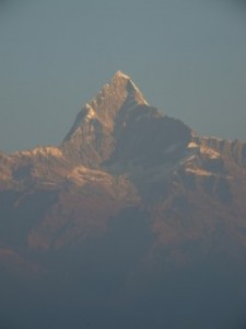 A view of Fishtail Mountain Sarangkot, Nepal