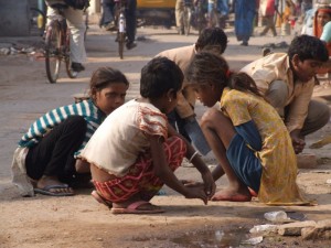 Indian Children playing Marbles (click to enlarge)