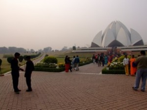 Lotus temple in Delhi, India Lotus temple in Delhi, India
