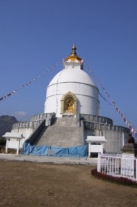 The World Peace Stupa in Nepal - Closed