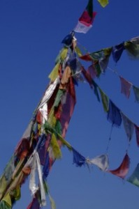 Prayer Flags in the Wind, Nepal