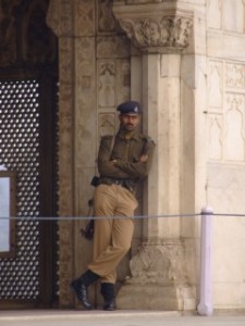 Guard on Duty in Delhi