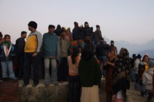 Noisy Indian Tourists at Sarangkot, Nepal