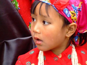 Nepalese Girl enjoying the holidays in Nepal (click to enlarge)