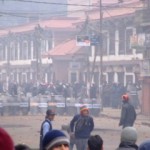 Riot Police at the ready in Nepal