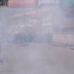 Tear gas clears the streets in Kathmandu, Nepal