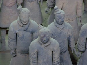 In Xi'an, The Terracotta Army stands (click to enlarge)