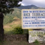 UNESCO sign for the Rice Terraces, Banaue, The Philippines