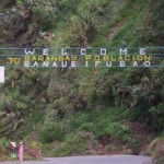 Banaue's welcome sign, Banaue, The Philippines Banaue's welcome sign, Banaue, The Philippines