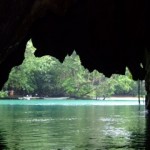 Leaving the the underwater cave Leaving the the underwater cave