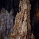 Stalactites or stalagmites in Sabangs underground river cave