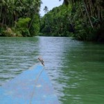 Sailing down a river in Bohol