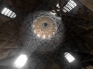 A domed roof from a market in Yazd Iran