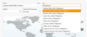 Drop down showing all airports in a country