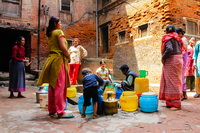 Collecting water in Nepal