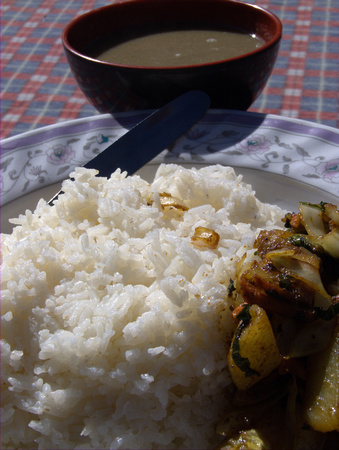 A plate of Local dal bhat from NepalA plate of Local dal bhat from Nepal