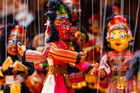 Papier mache souvenir dolls from Nepal