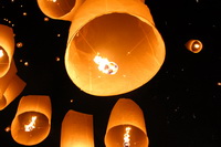 Yee Peng Paper Lanterns heading into the sky