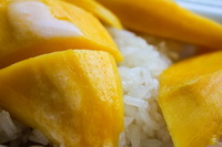 Mango sticky rice in Thailand