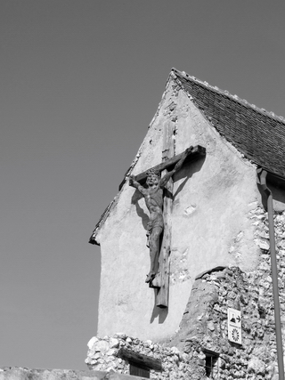 Cross on Castle - Romania