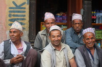 Bhaktapur men smiling