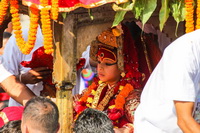 Kumari at Indra Jatra, Kathmandu, Nepal