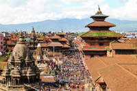 Patan's new cityscape in Nepal