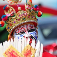 Masked man during the Nine Emperor Gods Festival Malaysia