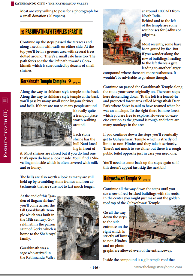 Nepal guidebook sample page