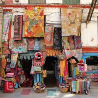 Old carpet store along Freak Street, Kathmandu