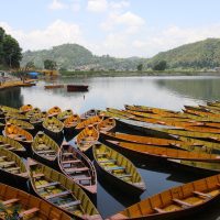 Boats on Begnas Lake Pokhara