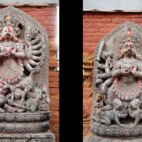 Ugrachandi and Bhairab Statues in Basantapur Chowk