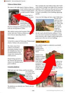 Page from Kathmandu Valley Heritage Walks book showing Panauti