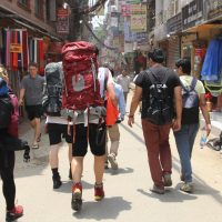 Tourist in on the Streets of Thamel