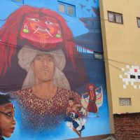 Lakhey and Space invader house mural
