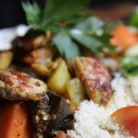 Chicken tagine with eggplant