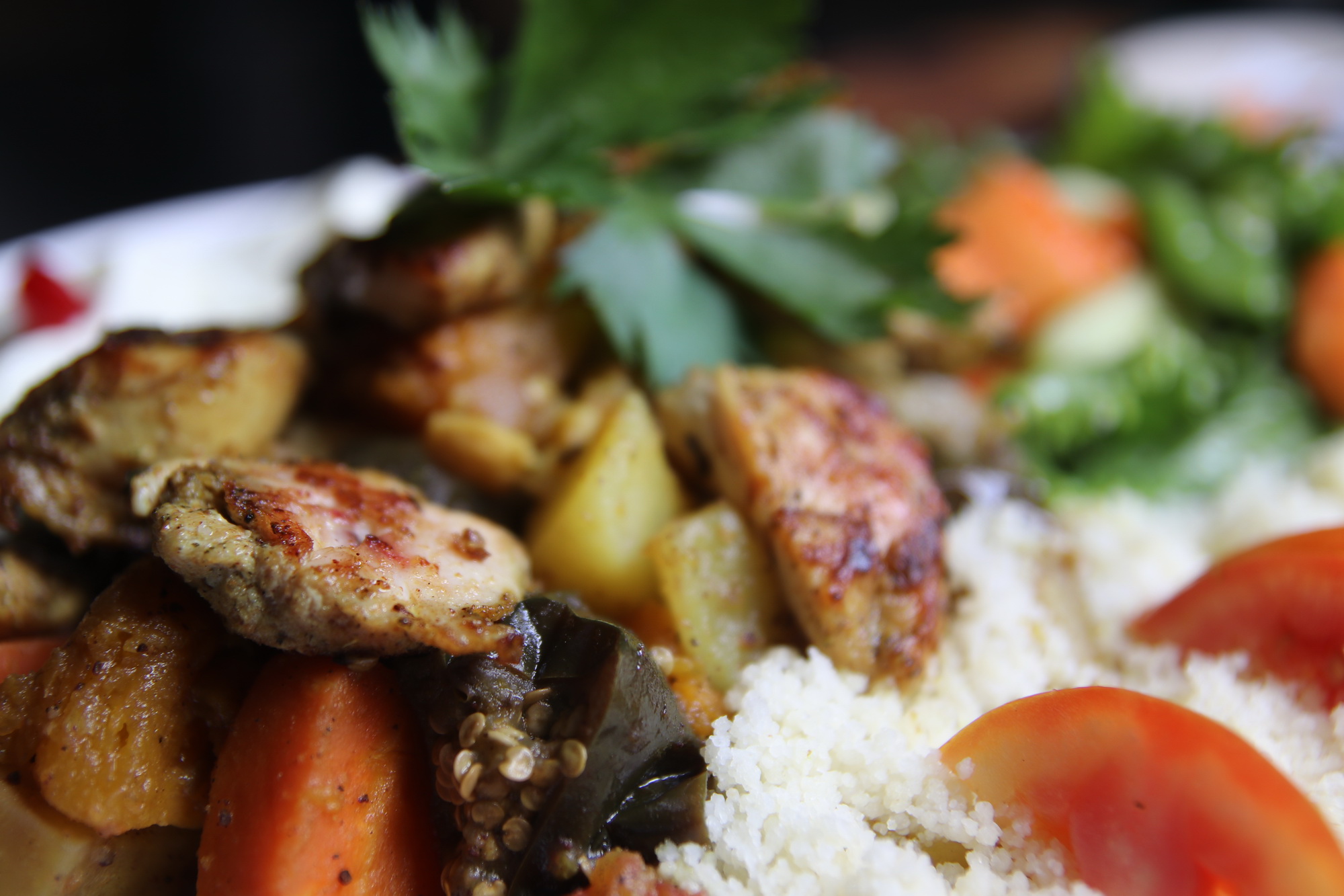 Chicken tagine with eggplant