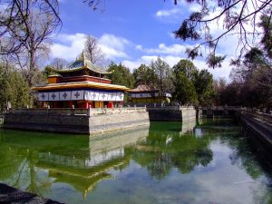 Buddhist pond shrine in Norbulinka, Lhasa