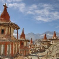 Chortens at Tange Village Upper Mustang