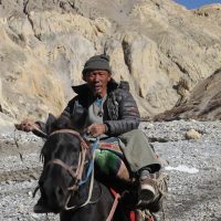 Upper Mustang horseman on the way to Yara