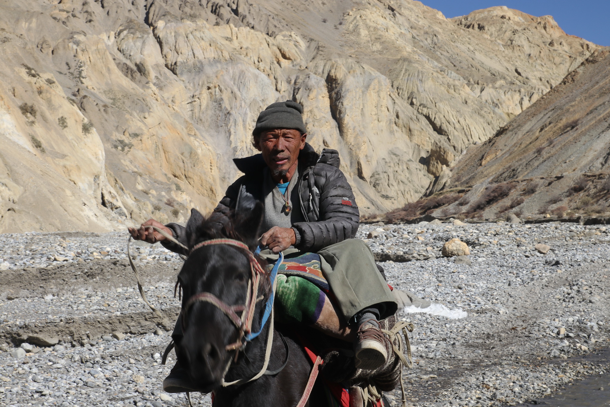 Upper Mustang horseman on the way to Yara