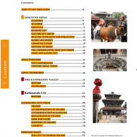 Table of Contents from Nepal Guidebook page 1