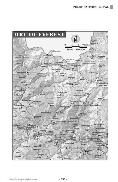 Jiri to Everest Map