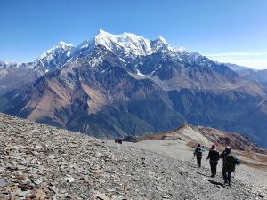 Trekkers returning to Nepal
