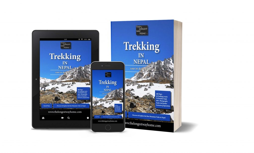 The best trekking in Nepal Guidebook on mobile, tablet or paperback